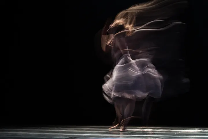 Dancer in blurred motion