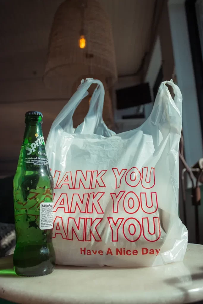 Grocery bag with words Thank You Have a Nice Day