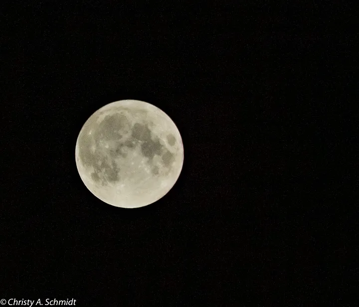 Close up of the full moon